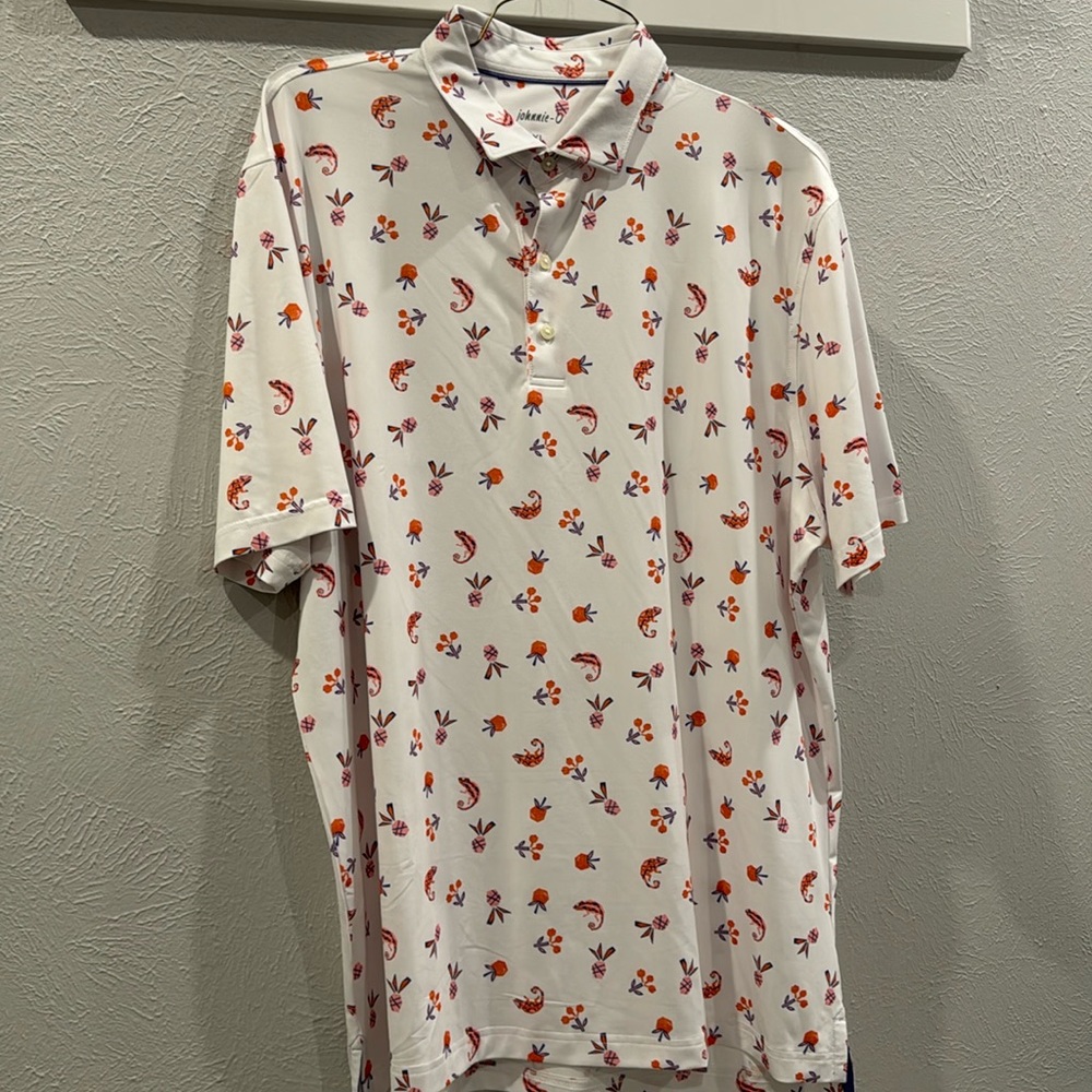 Men’s golf Johnnie O polo sz xl- Gallery Logo worn 1x